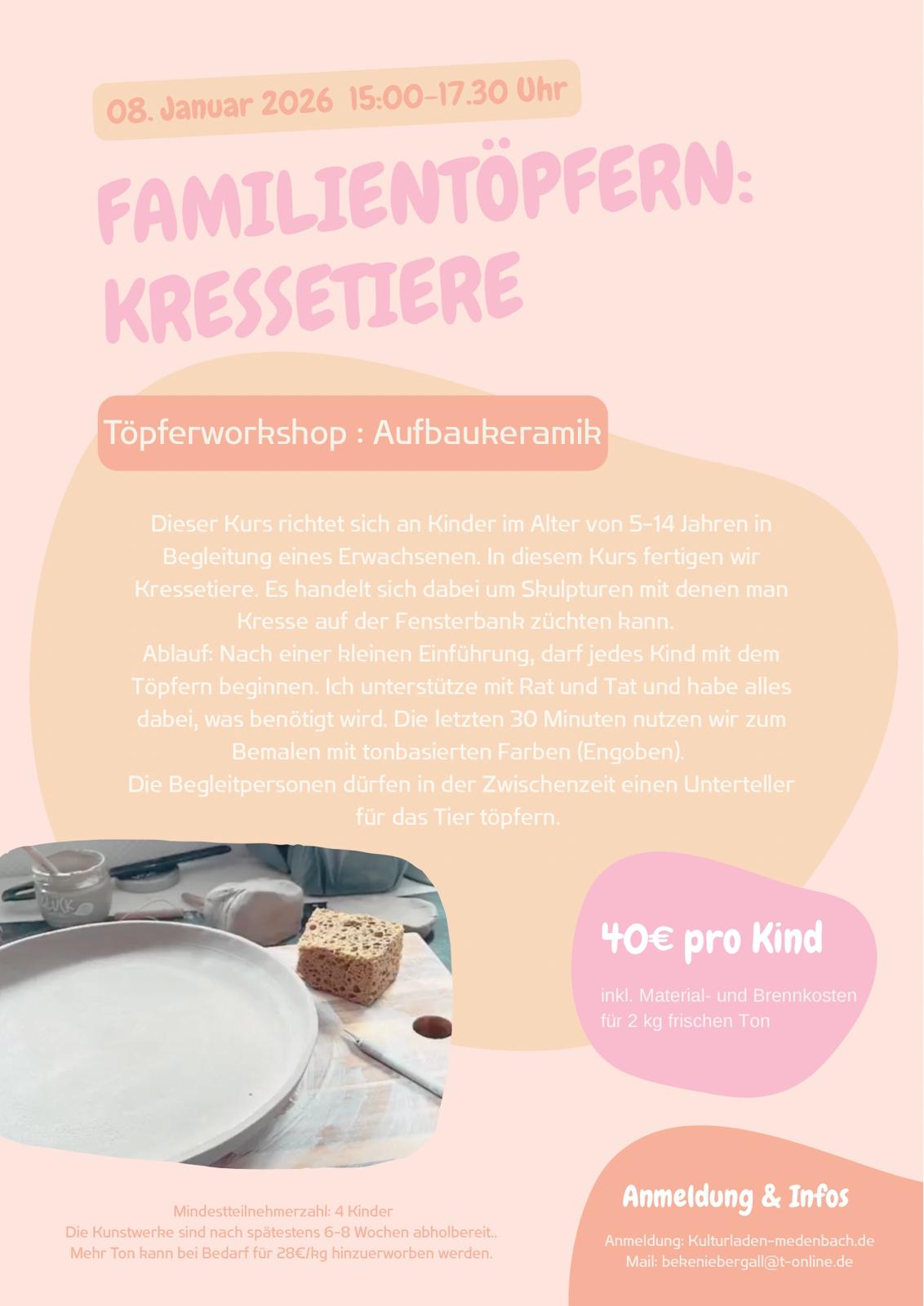 Familientöpfern: Kressetiere